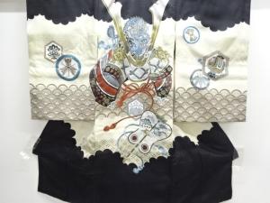 兜模様男児着物（長襦袢・内袖付き）